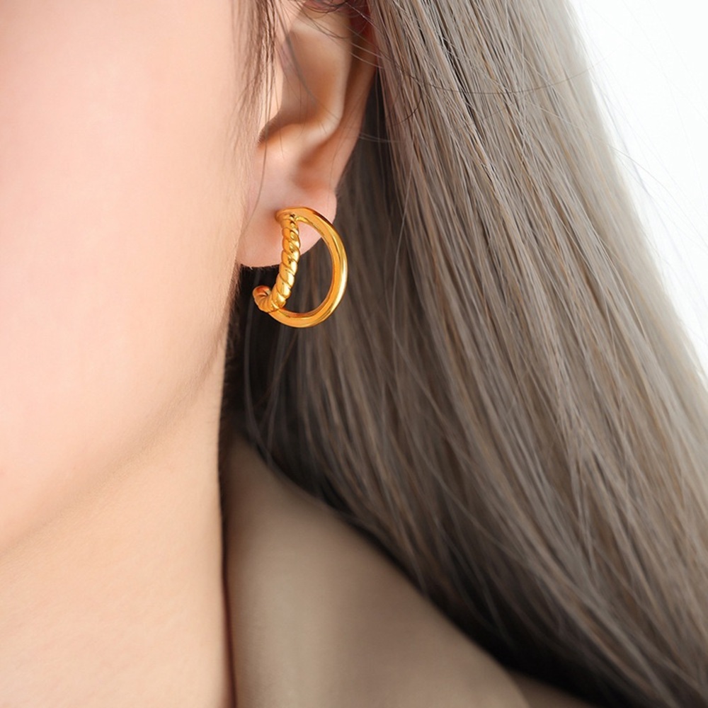 18K Gold Plated Hoop Earrings*Mini Hoop Earrings*Waterproof Jewelry